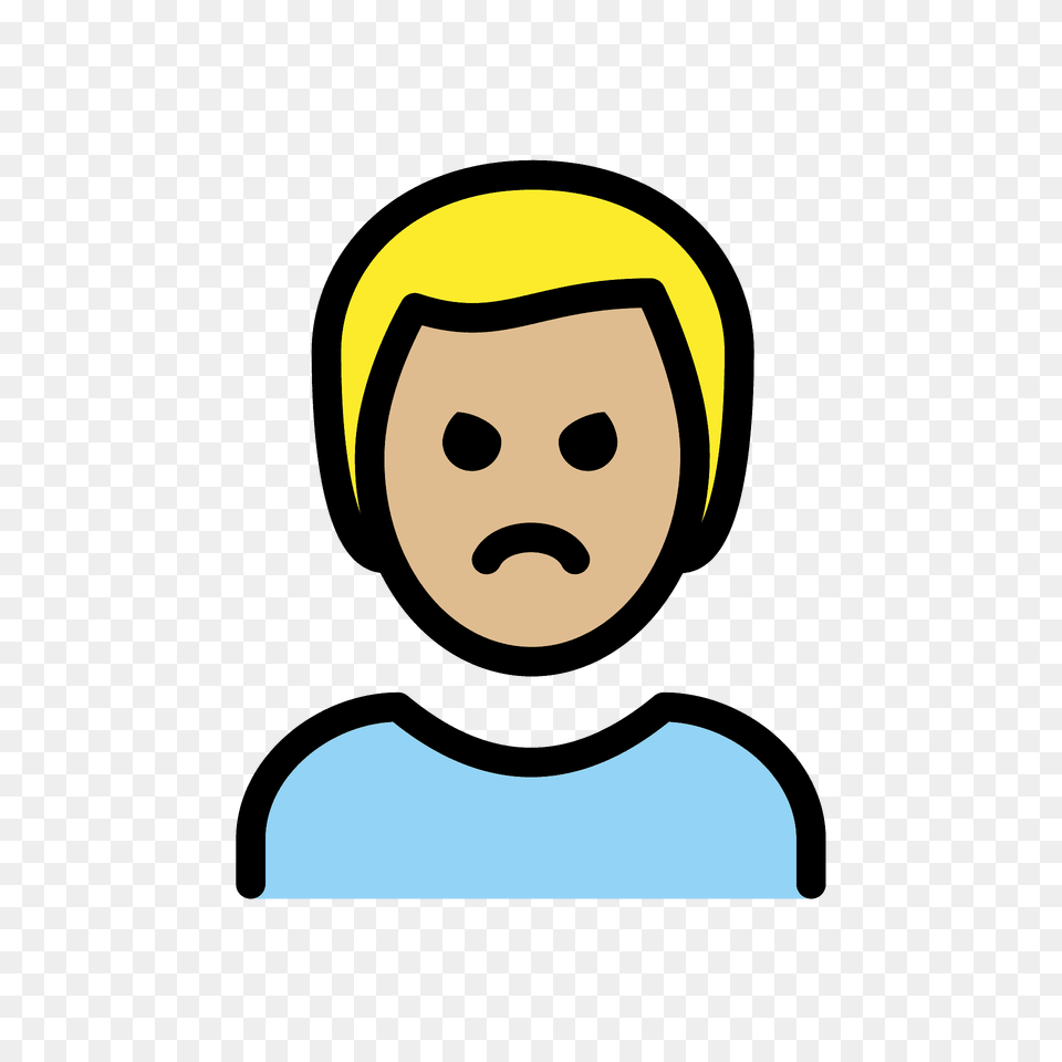 Man Pouting Emoji Clipart, Face, Head, Person, Photography Free Png Download