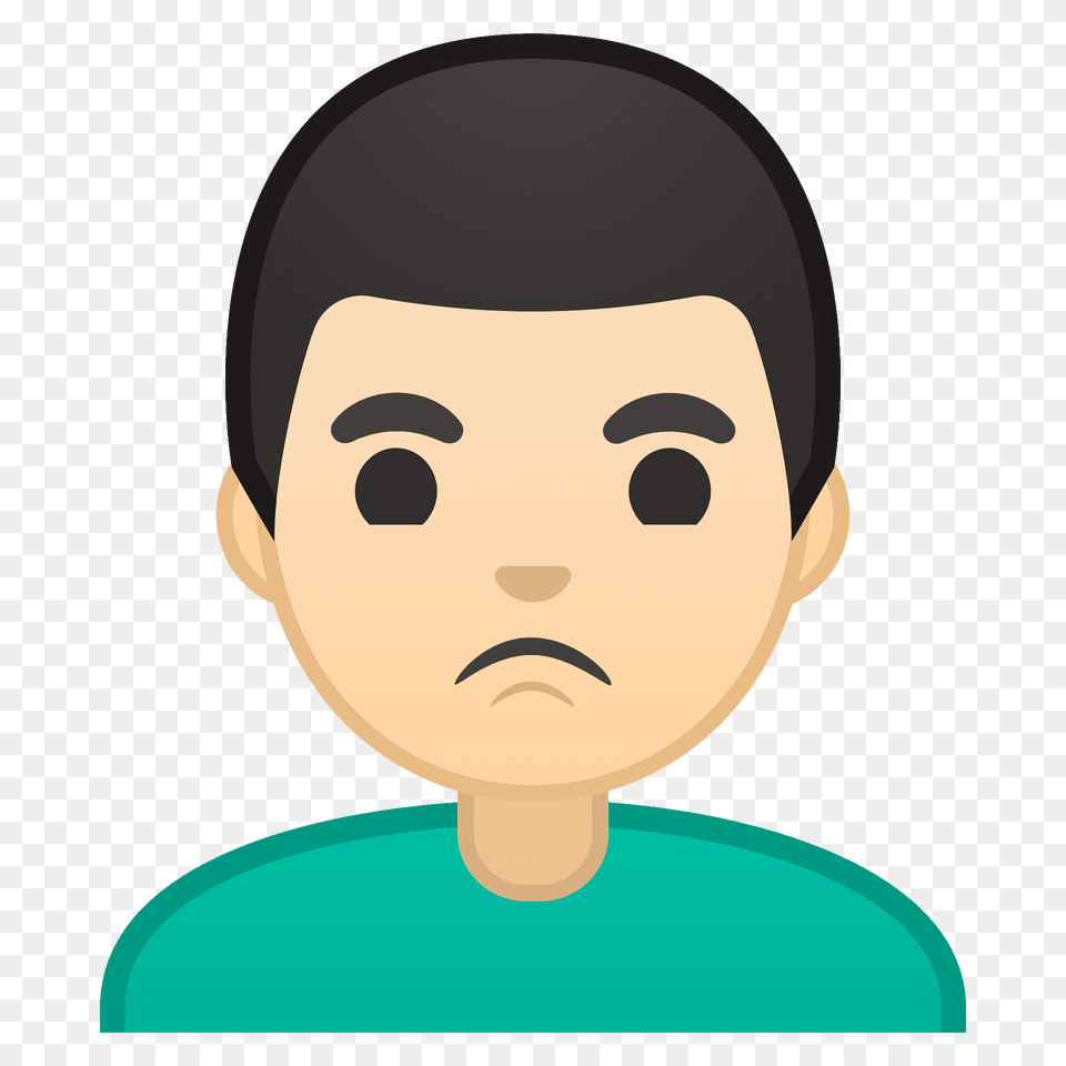 Man Pouting Emoji Clipart, Face, Head, Person, Photography Free Png