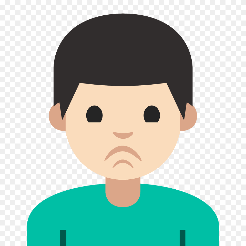 Man Pouting Emoji Clipart, Face, Head, Person, Photography Png Image