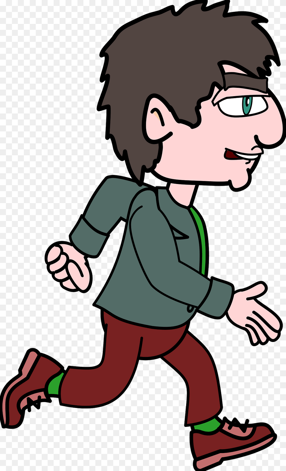 Man Power Walking Clipart, Baby, Cartoon, Person, Clothing Png