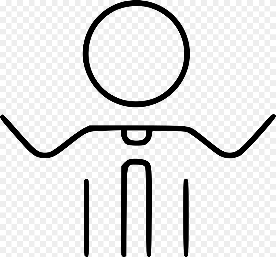 Man Raised Arms Tie Success Triumph Victory Line Art, Cutlery Png Image