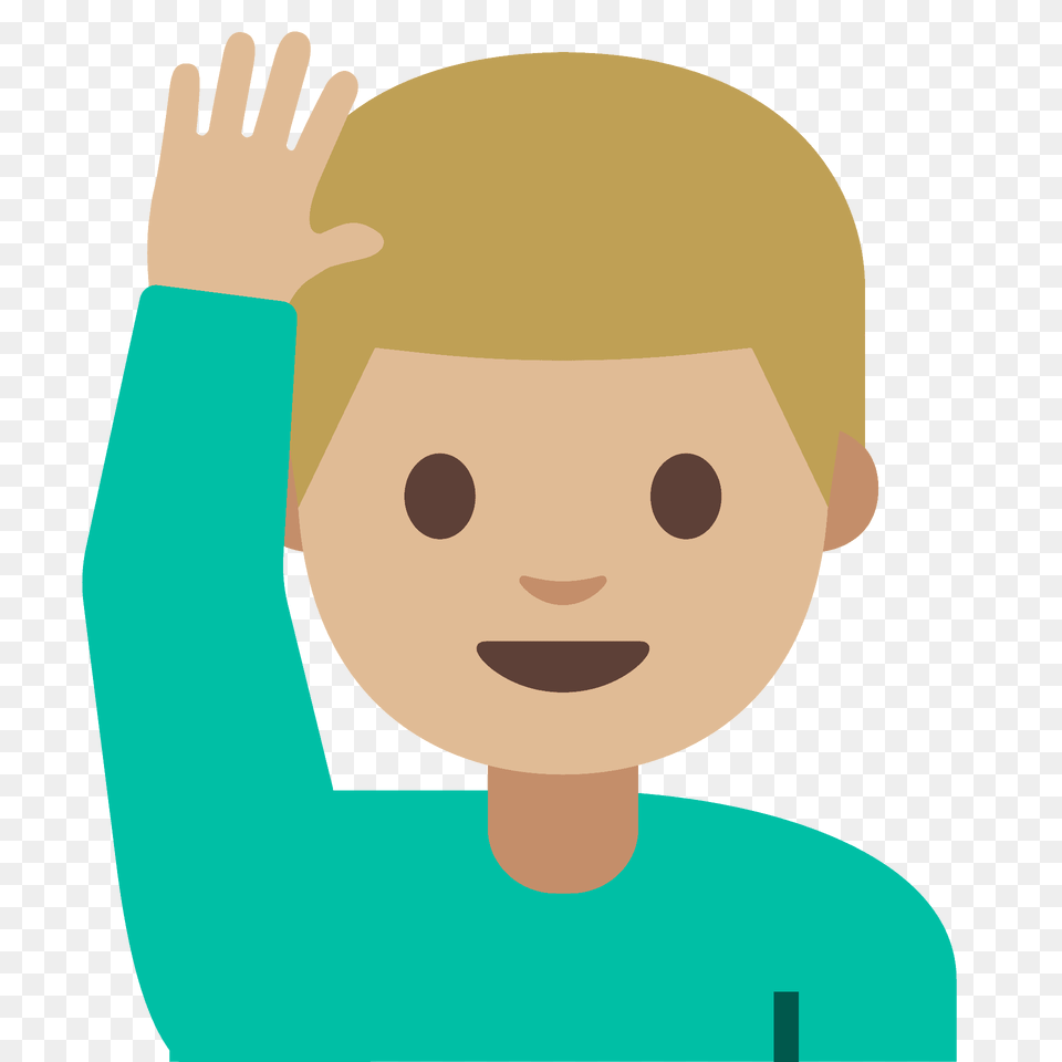 Man Raising Hand Emoji Clipart, Water Sports, Water, Swimming, Leisure Activities Free Png Download