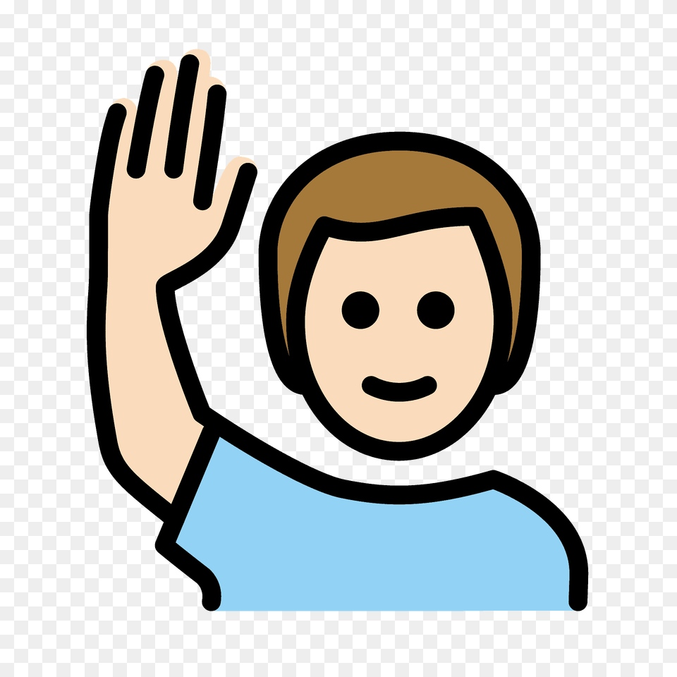 Man Raising Hand Emoji Clipart, Face, Head, Person, Photography Free Png