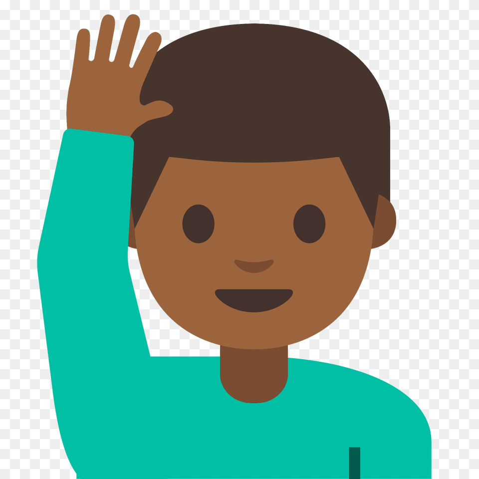 Man Raising Hand Emoji Clipart, Photography, Person, Face, Water Free Png Download