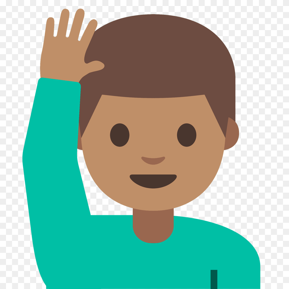 Man Raising Hand Emoji Clipart, Photography, Baby, Person, Leisure Activities Free Png Download