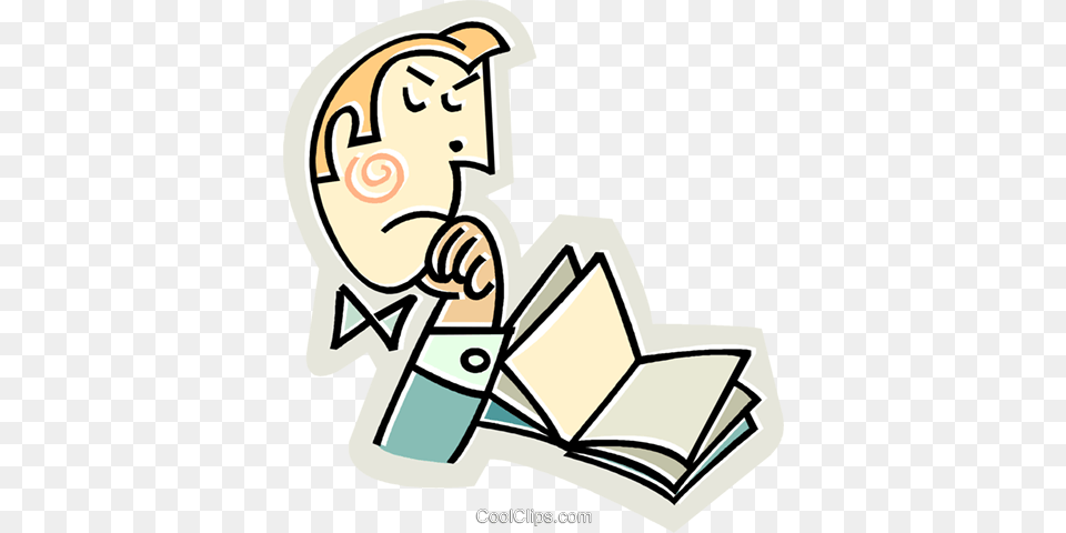 Man Reading A Book Royalty Free Vector Clip Art Illustration, Person, Baby Png Image