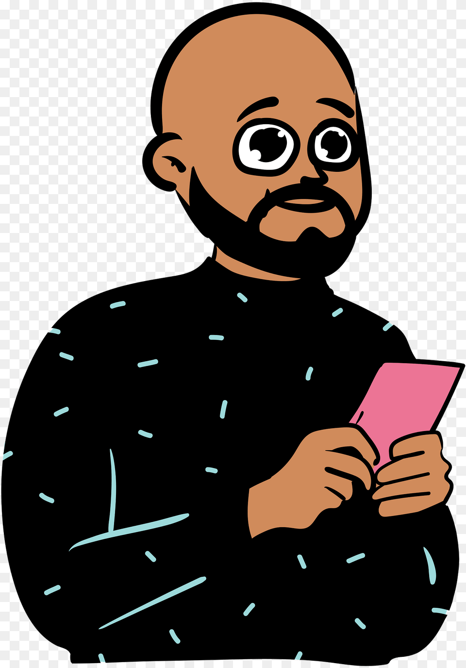Man Reading A Paper Clipart, Face, Head, Person, Photography Free Png