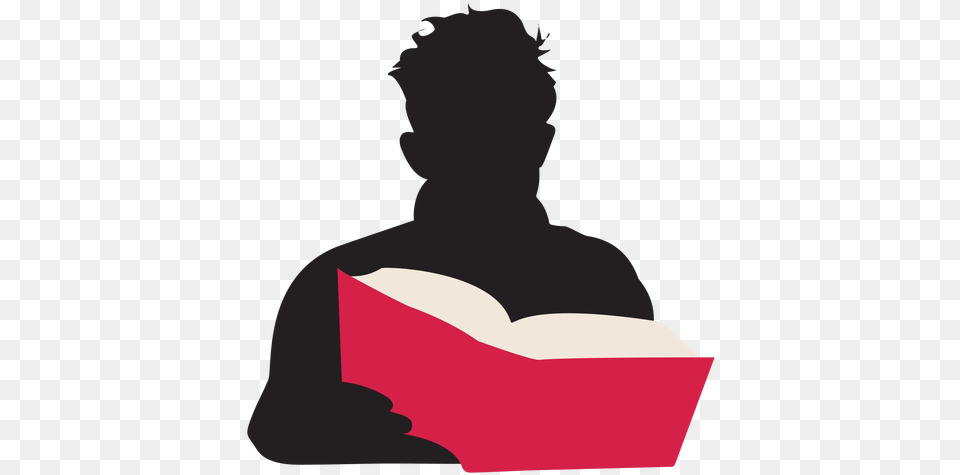 Man Reading Book Silhouette People Silueta De Persona Leyendo, Person, Publication Free Png Download