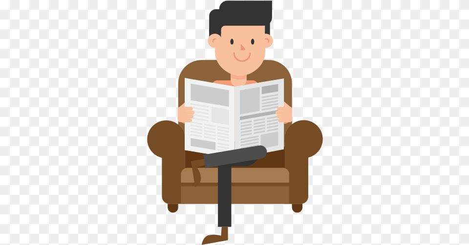 Man Reading Newspaper Gif, Person, Face, Head, Baby Png Image