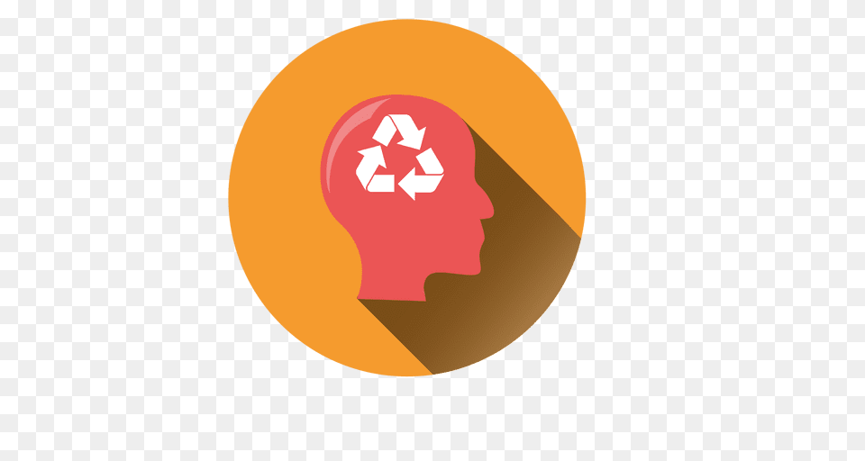 Man Recycle Idea Icon, Recycling Symbol, Symbol, Logo, Face Png Image