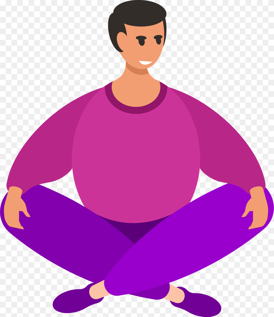 Man Relaxes Clipart, Person, Clothing, Pants, Face Free Png