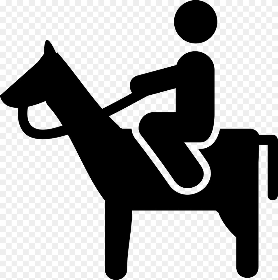 Man Riding A Horse Stick Figure Ride Horse, Stencil, Silhouette, Person, People Free Png Download