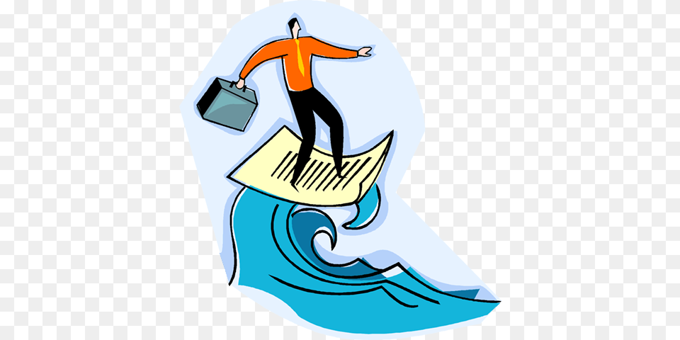 Man Riding A Wave Of Information Royalty Vector Clip Art, Sea, Water, Leisure Activities, Nature Free Transparent Png
