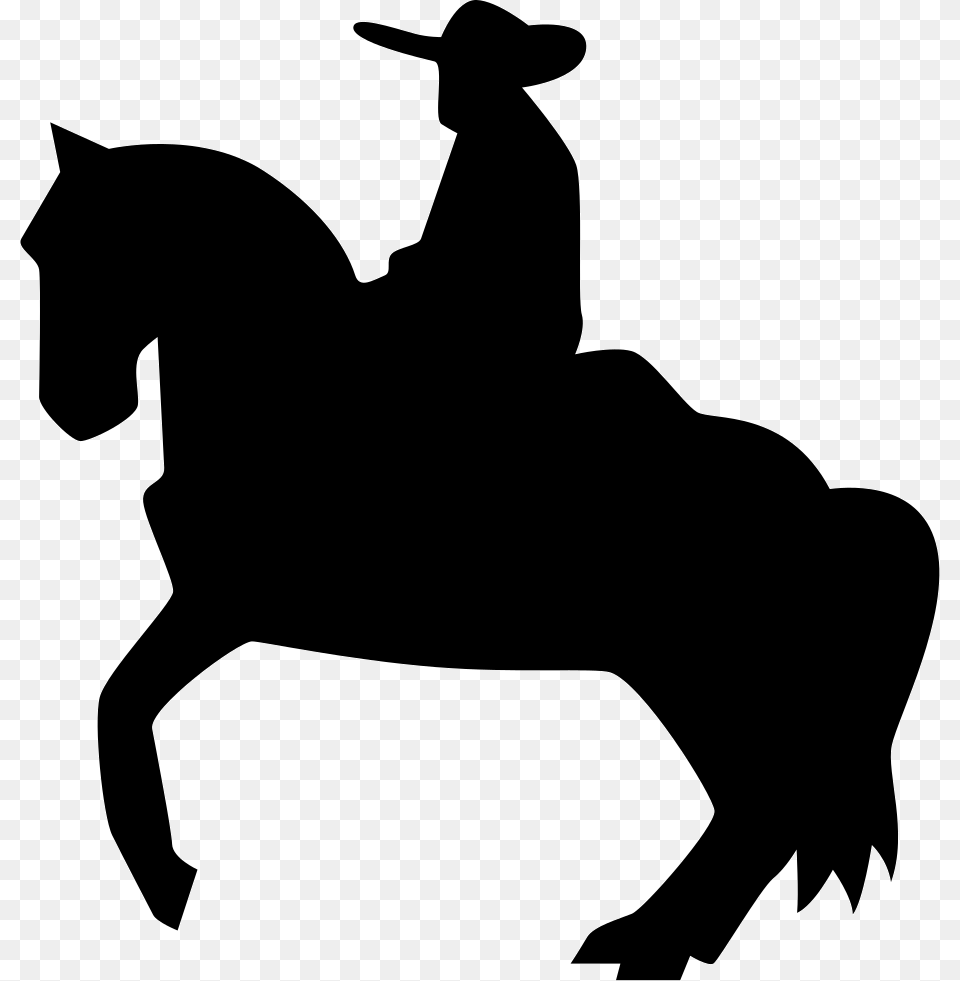 Man Riding On A Horse Silhouette Of Flamenco Icon Free, Clothing, Hat, Animal, Canine Png Image