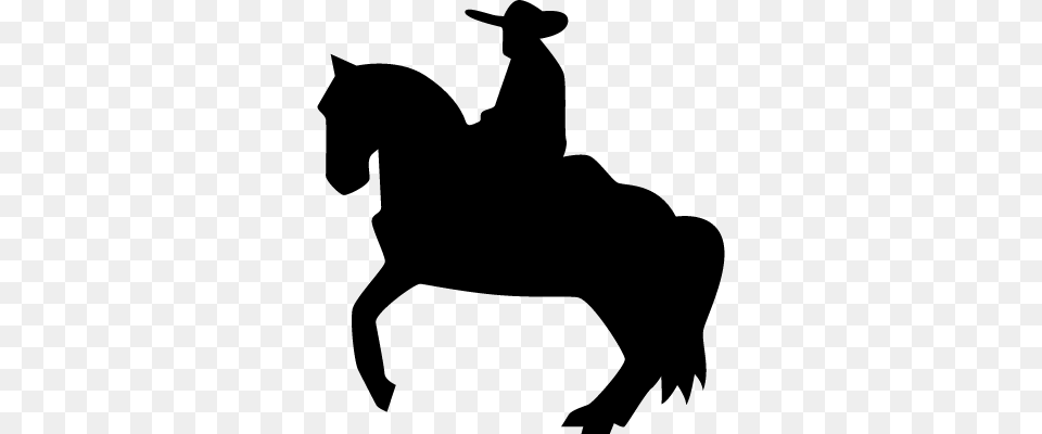 Man Riding On A Horse Silhouette Of Flamenco Vectors, Gray Free Transparent Png