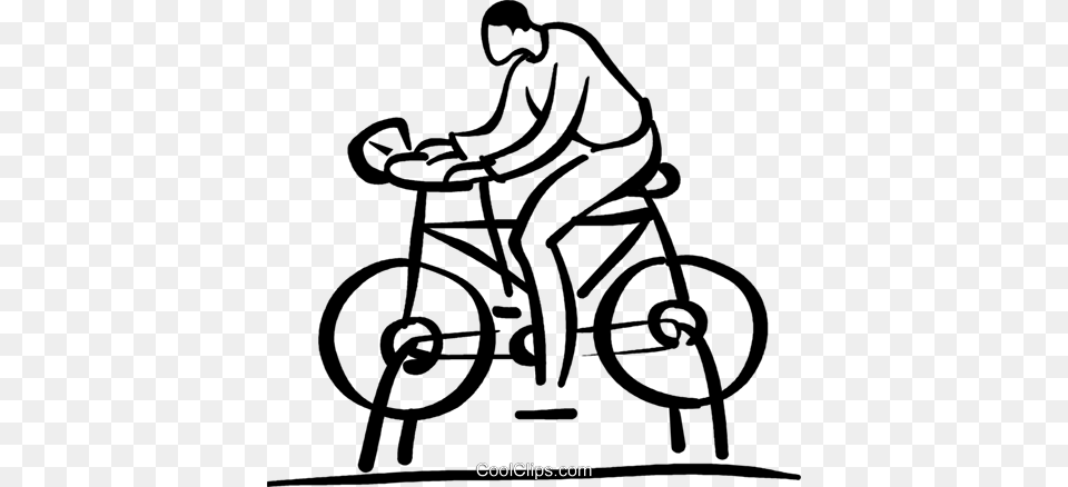 Man Riding Stationary Bike Royalty Vector Clip Art, Bicycle, Transportation, Vehicle, Machine Free Png