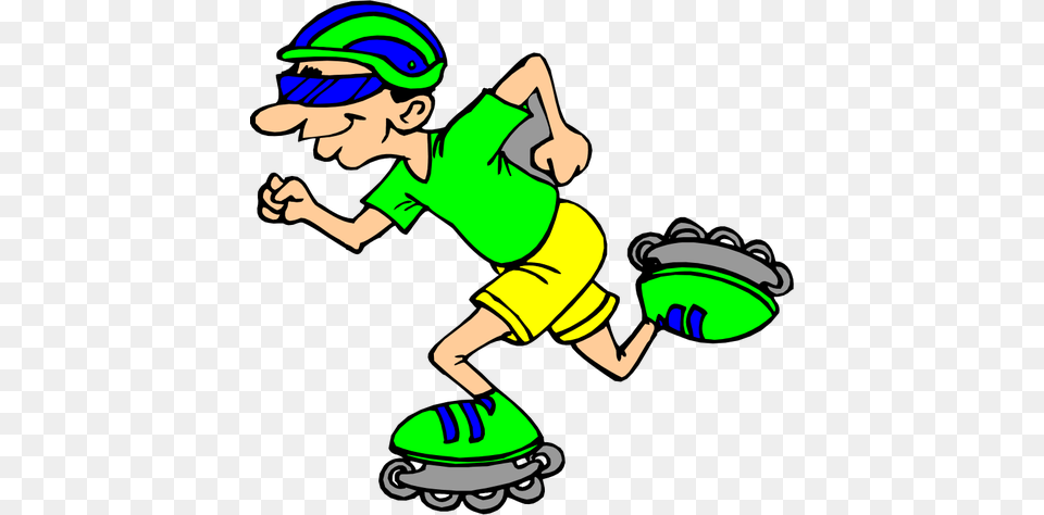 Man Rollerblading Vector Clip Art, Baby, Person, Face, Head Free Png