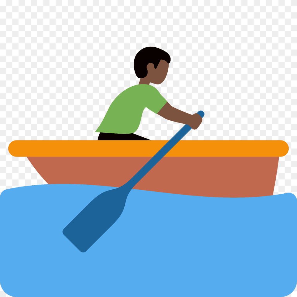 Man Rowing Boat Emoji Clipart, Oars, Paddle, Adult, Person Free Png