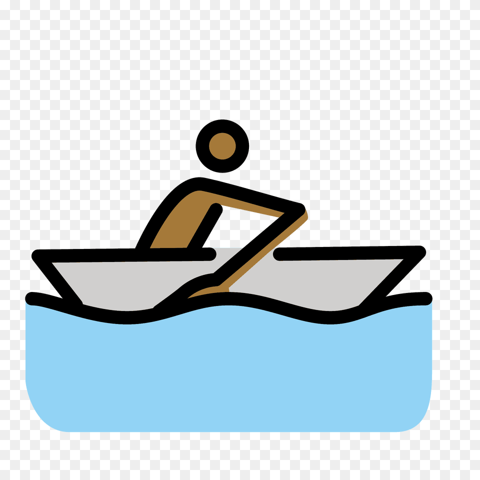 Man Rowing Boat Emoji Clipart, Tub, Watercraft, Dinghy, Transportation Png Image