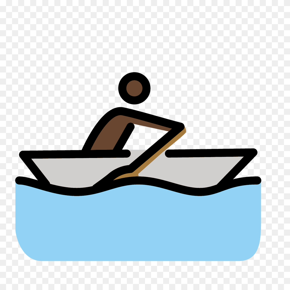 Man Rowing Boat Emoji Clipart, Dinghy, Transportation, Vehicle, Watercraft Png