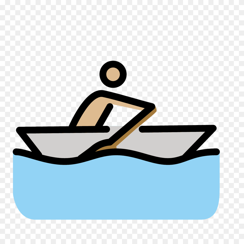 Man Rowing Boat Emoji Clipart, Dinghy, Transportation, Vehicle, Watercraft Png
