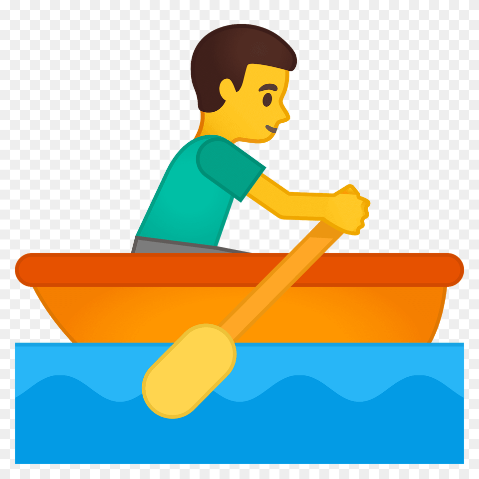 Man Rowing Boat Emoji Clipart, Oars, Person, Face, Head Png Image