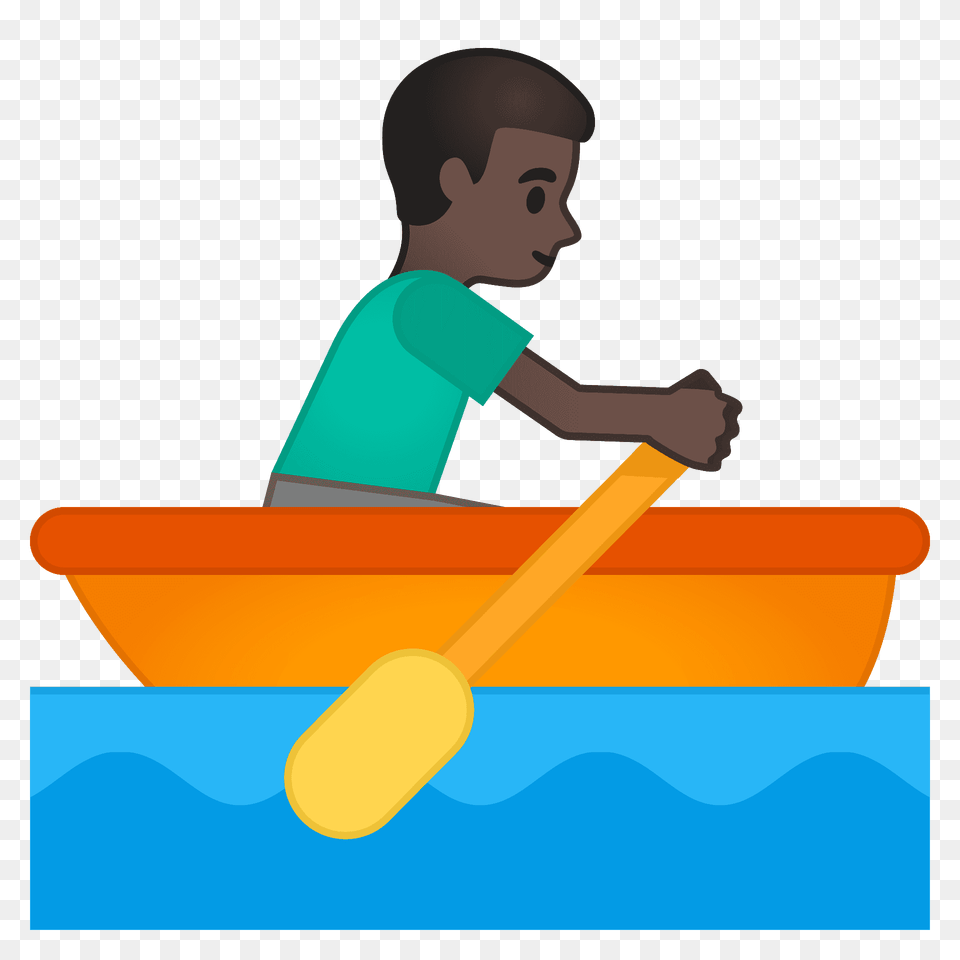 Man Rowing Boat Emoji Clipart, Person, Oars, Face, Head Free Png