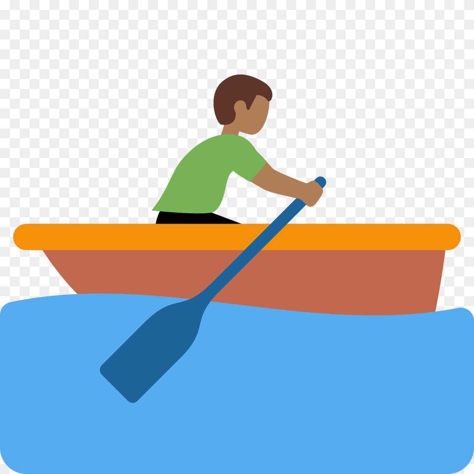Man Rowing Boat Emoji Clipart, Oars, Paddle, Person, Face Png Image