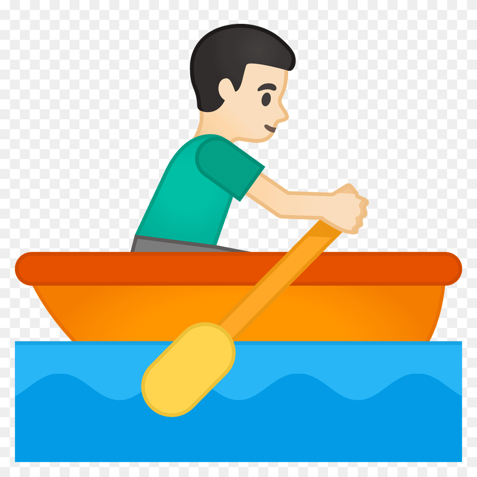 Man Rowing Boat Emoji Clipart, Oars, Person, Face, Head Png Image