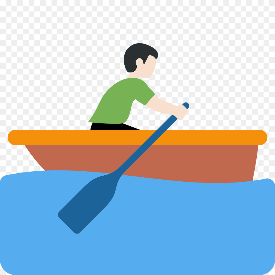 Man Rowing Boat Emoji Clipart, Oars, Paddle, Male, Boy Free Png
