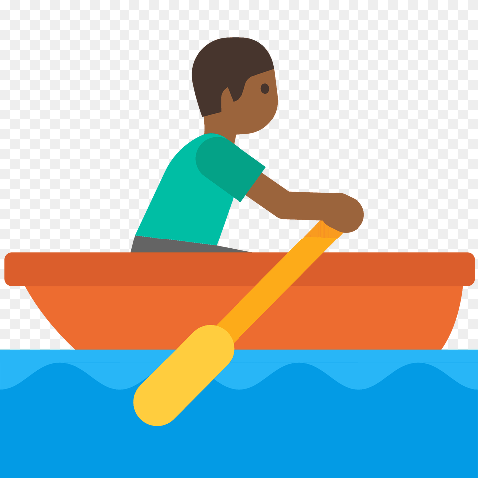 Man Rowing Boat Emoji Clipart, Oars, Person, Paddle, Face Free Png Download