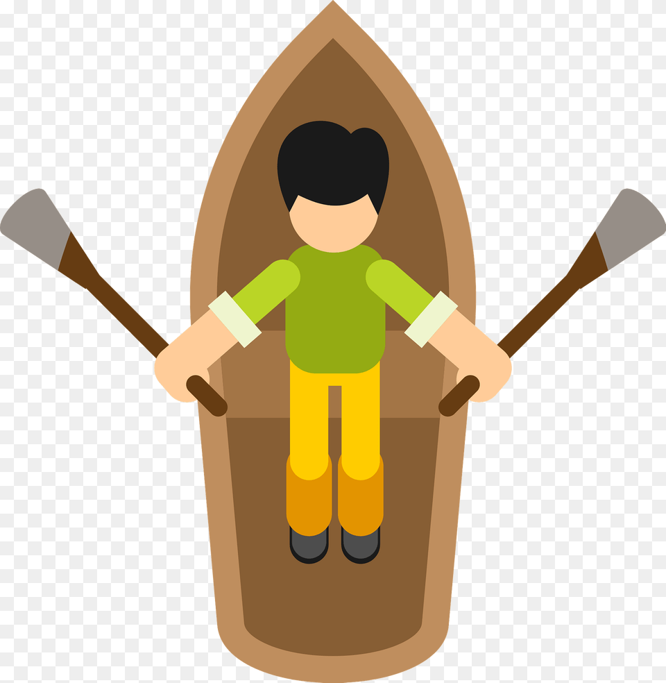 Man Rowing Clipart, Oars, Paddle, Boy, Child Free Png