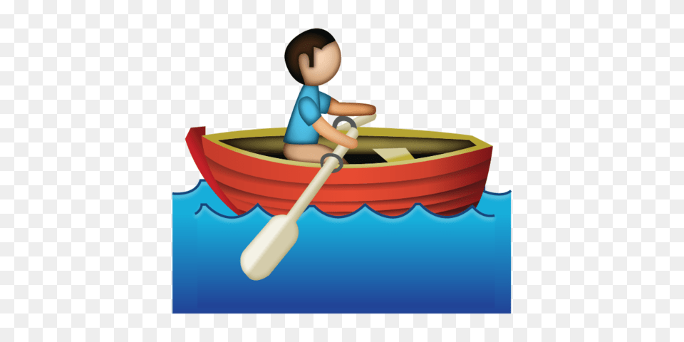Man Rowing Emoji Emoji Island, Boat, Dinghy, Transportation, Vehicle Free Png