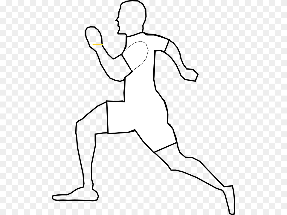 Man Runner White Running Jogging Diagram, Accessories, Formal Wear, Tie, Silhouette Png Image