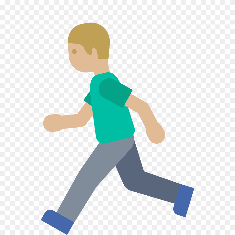 Man Running Emoji Clipart, Person, Walking, Clothing, Pants Png
