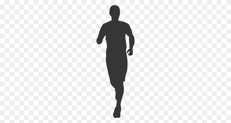 Man Running Silhouette Man Running Silhouette, Adult, Male, Person, Head Png Image