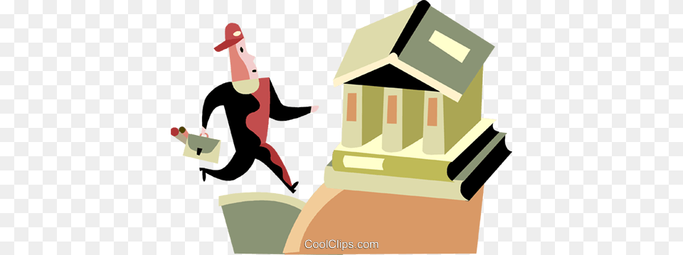 Man Running To The Bank Royalty Vector Clip Art Illustration, People, Person, Box, Cardboard Free Png Download