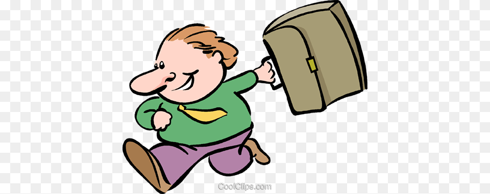 Man Running With A Suitcase Royalty Vector Clip Art, Baby, Bag, Person, Face Free Png
