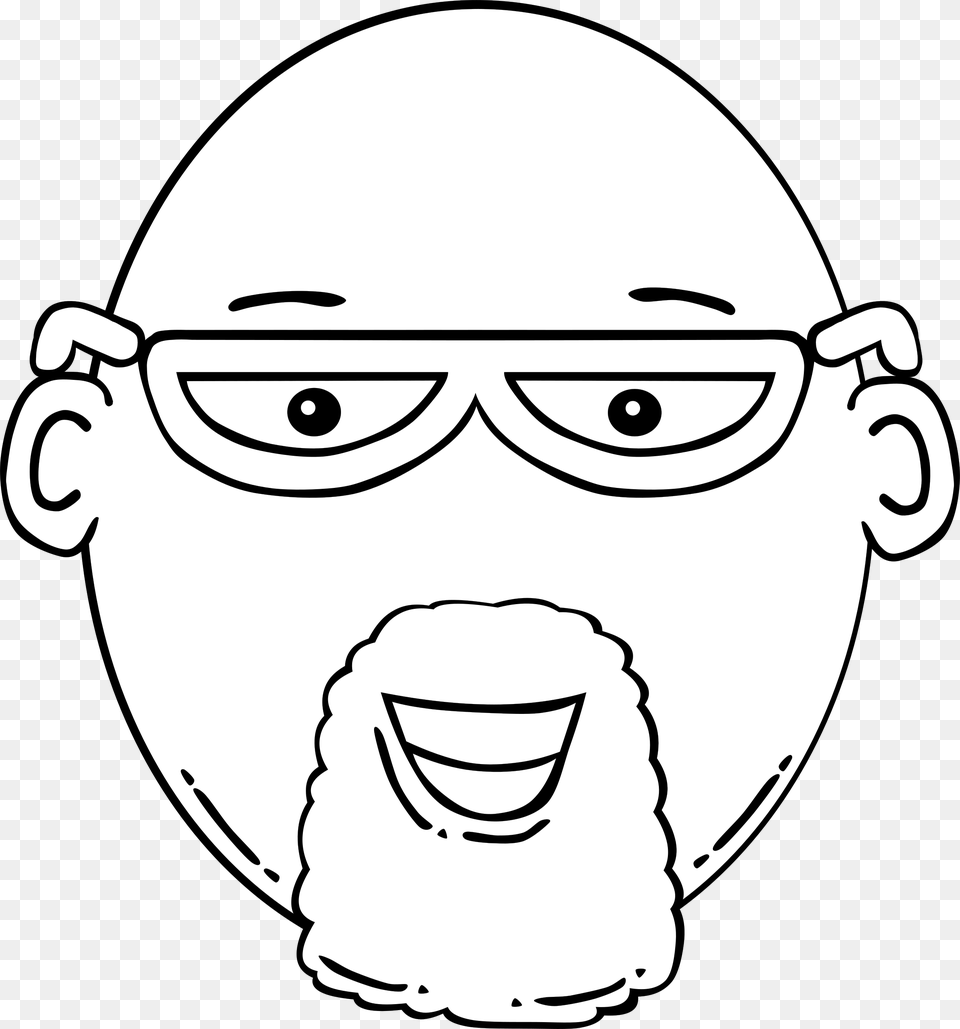 Man S Face From Worldlabel Clip Arts Man With Eyeglasses Clipart Face Black And White, Stencil, Head, Person, Baby Png Image