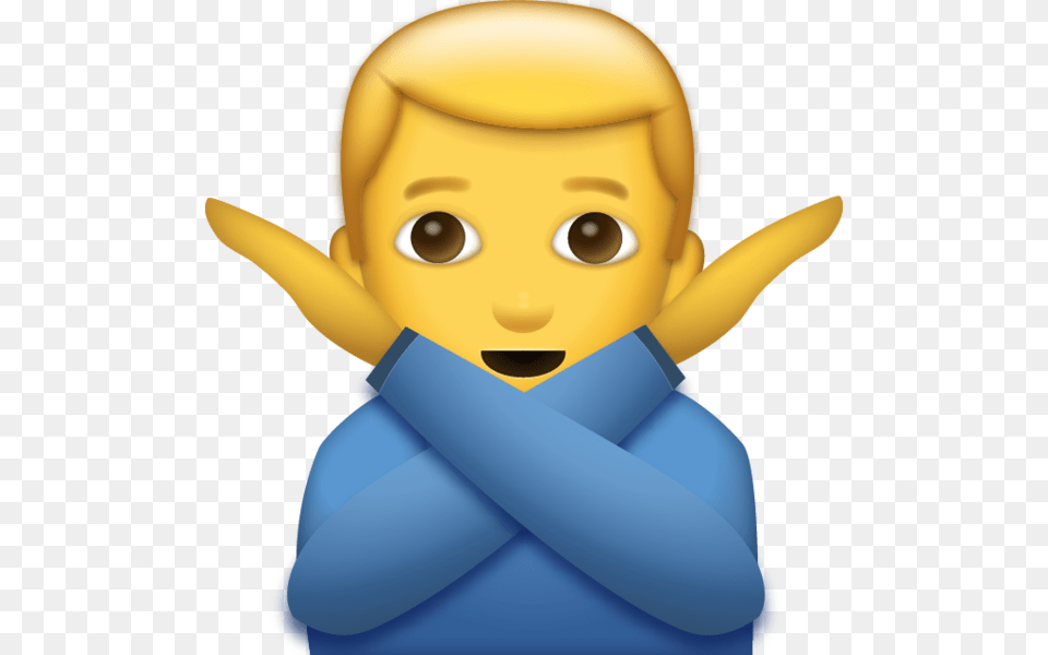 Man Saying No Emoji, Baby, Person, Face, Head Png Image