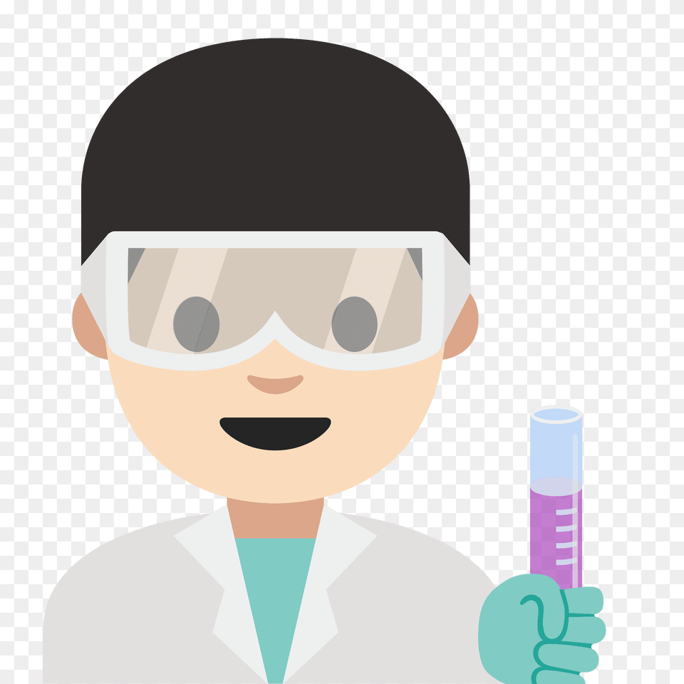 Man Scientist Emoji Clipart, Clothing, Coat, Person, Lab Coat Png Image