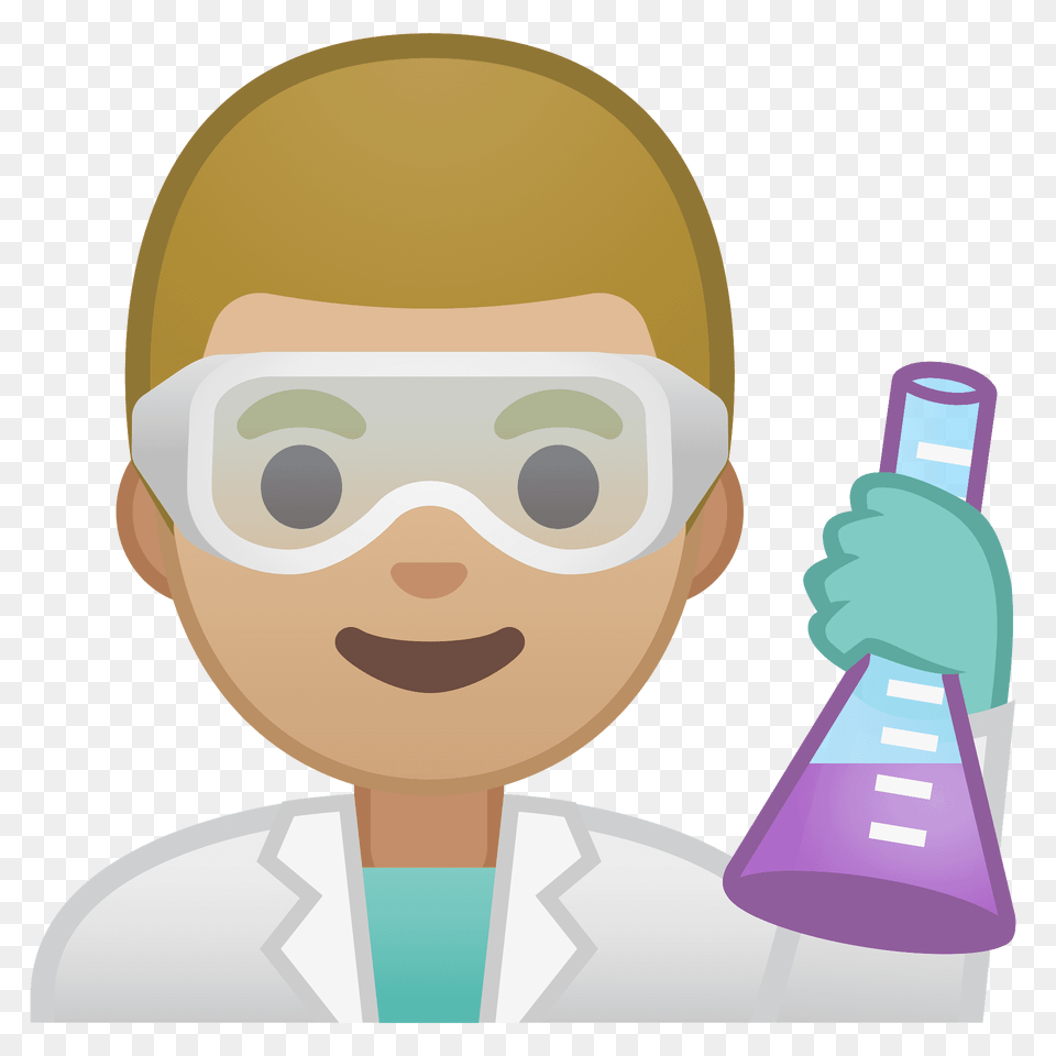 Man Scientist Emoji Clipart, Clothing, Coat, Lab Coat, Face Free Png