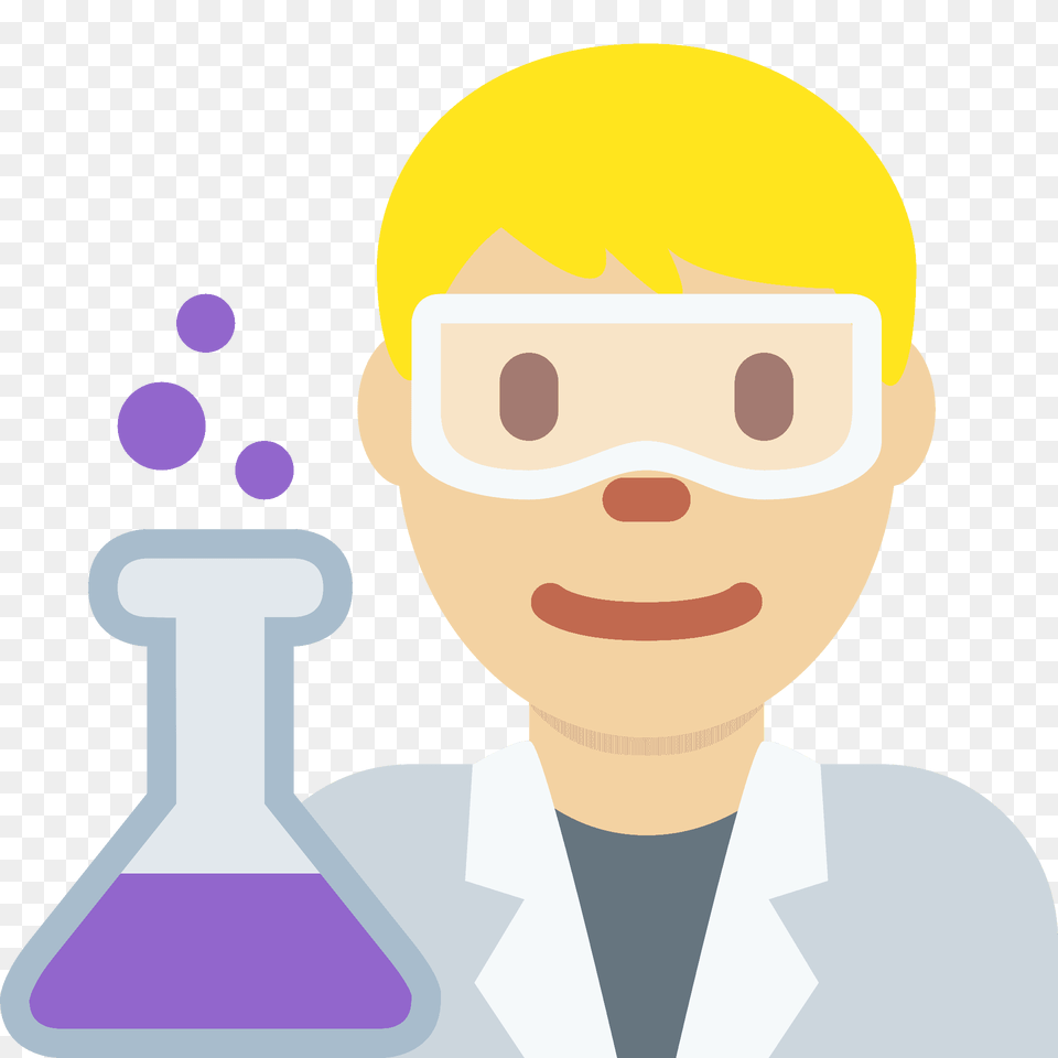 Man Scientist Emoji Clipart, Lab Coat, Clothing, Coat, Person Free Transparent Png