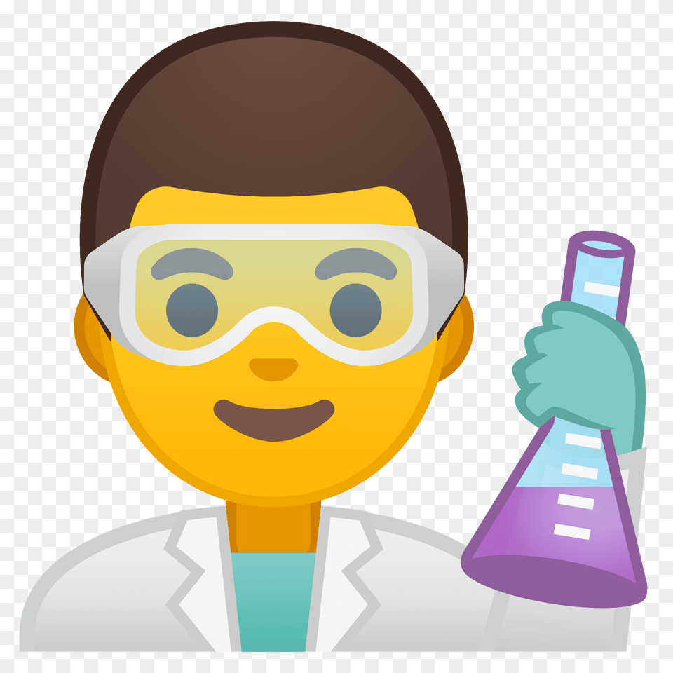Man Scientist Emoji Clipart, Clothing, Coat, Face, Head Png Image