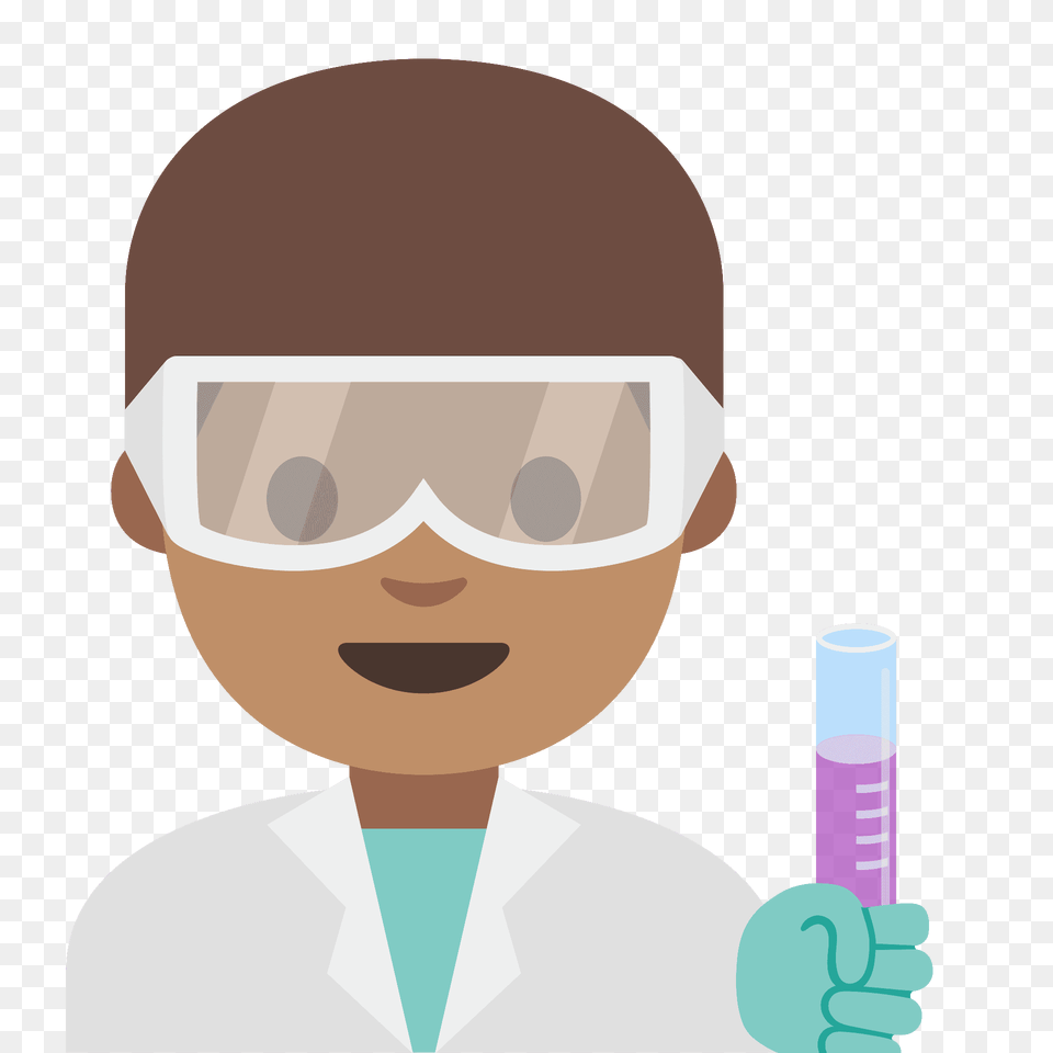 Man Scientist Emoji Clipart, Clothing, Coat, Lab Coat, Accessories Free Png Download