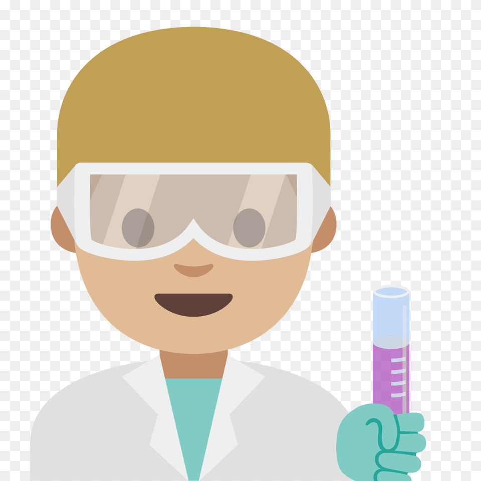 Man Scientist Emoji Clipart, Clothing, Coat, Lab Coat, Person Free Png