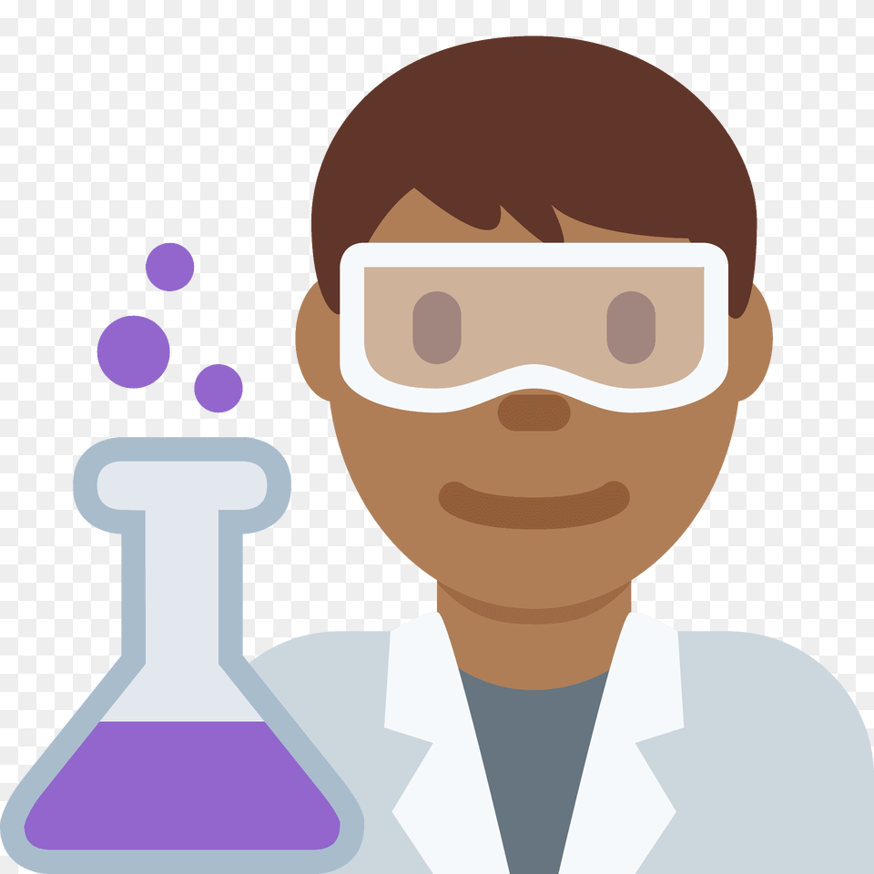 Man Scientist Emoji Clipart, Accessories, Lab Coat, Goggles, Coat Png