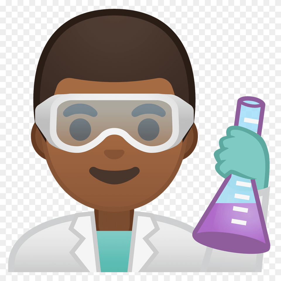 Man Scientist Emoji Clipart, Clothing, Coat, Lab Coat, Accessories Png Image
