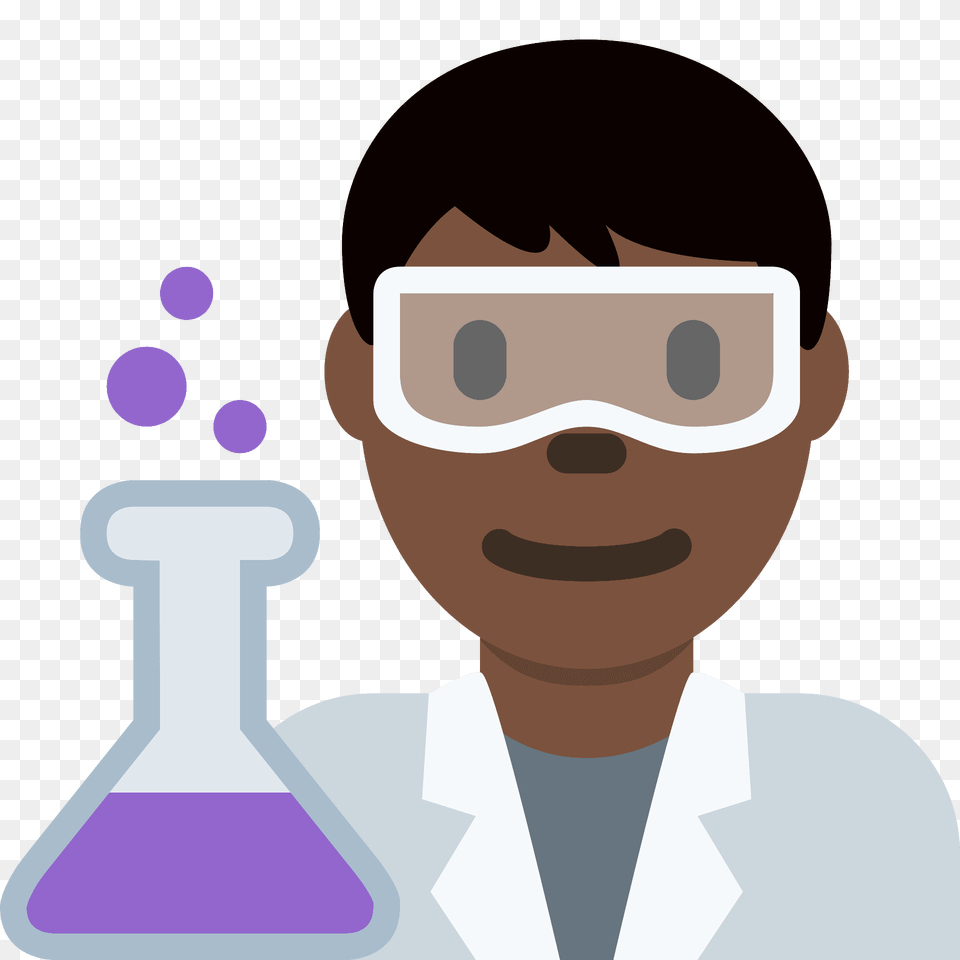 Man Scientist Emoji Clipart, Accessories, Lab Coat, Goggles, Coat Png Image