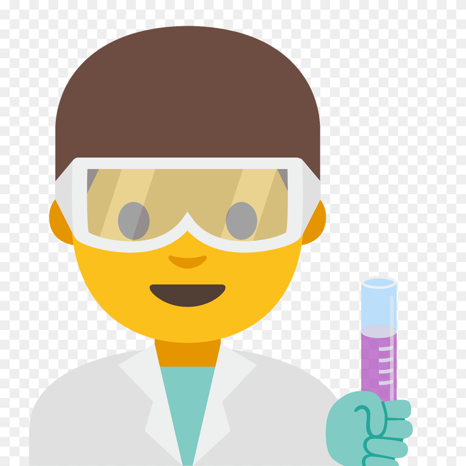 Man Scientist Emoji Clipart, Clothing, Coat, Lab Coat, Person Png